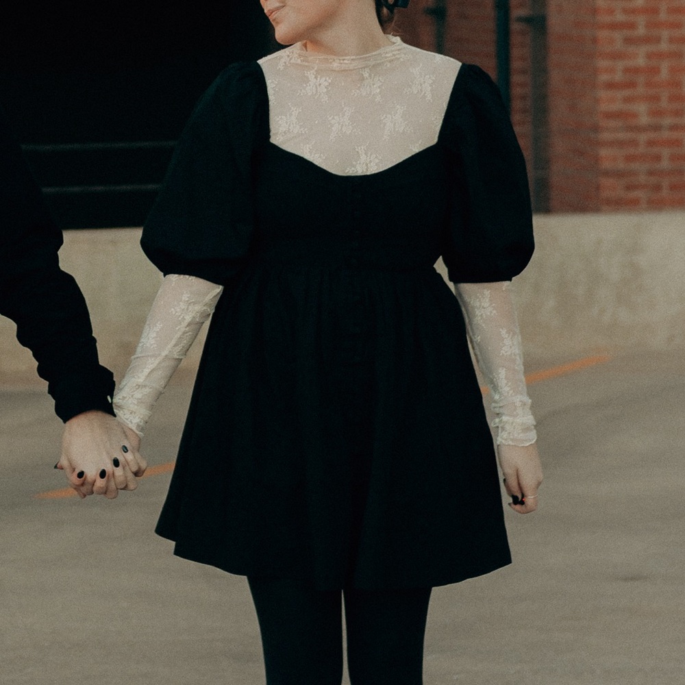 Black Anthropology Mini Dress